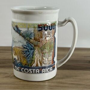 Large Ceramic Coffee Mug Banco Central De Costa Rica 5 Colones Thomas De LaRue